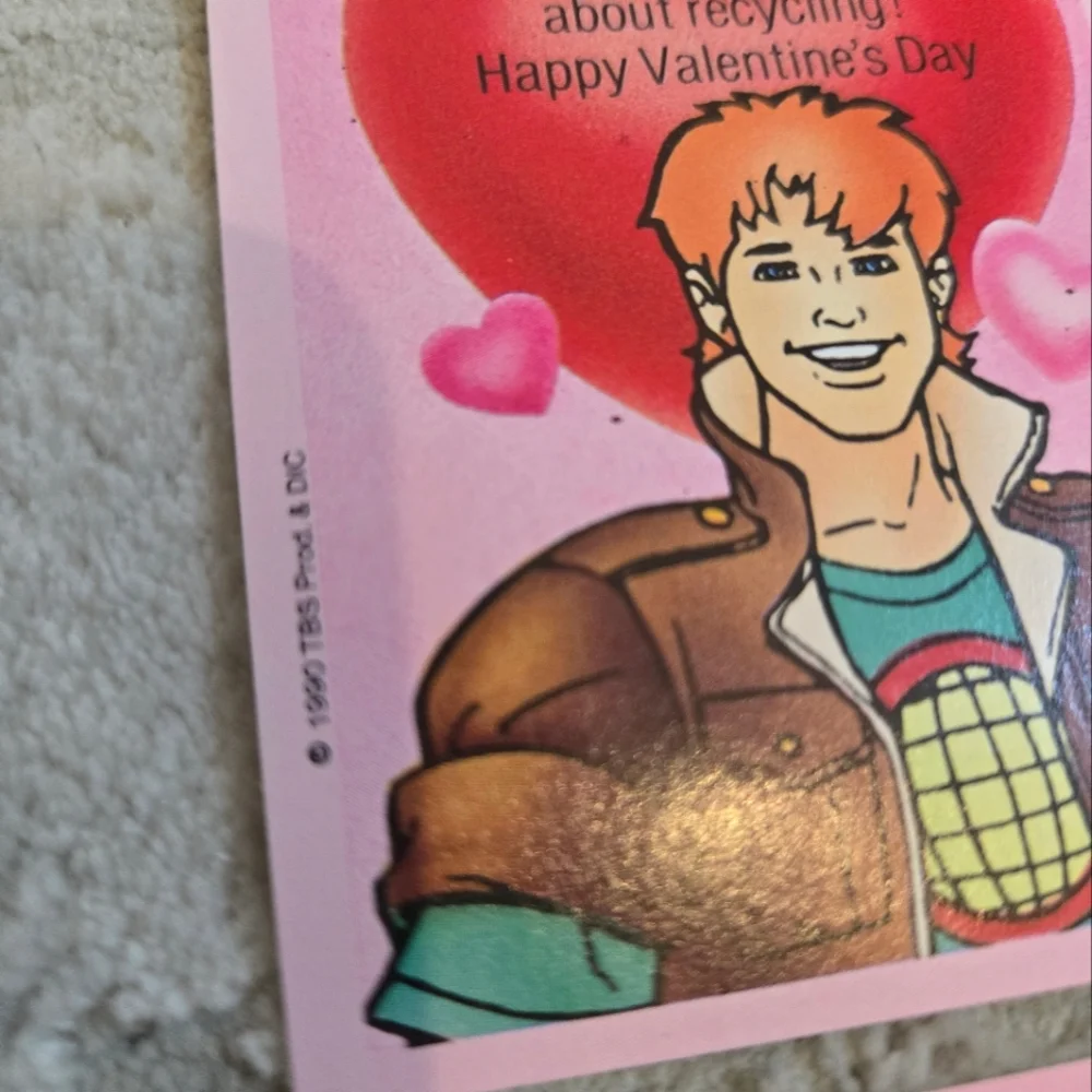 10 Vintage 1990 Captain Planet Valentine's Day Cards With Envelopes